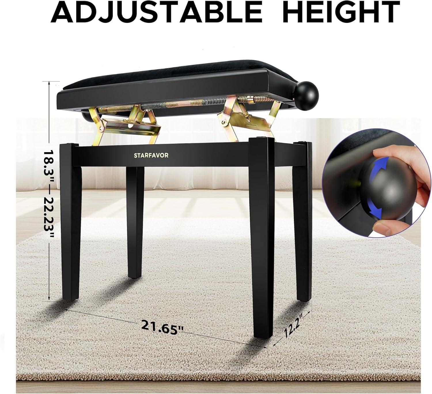 We Try Starfavor's Adjustable Piano Bench - Comfort Review